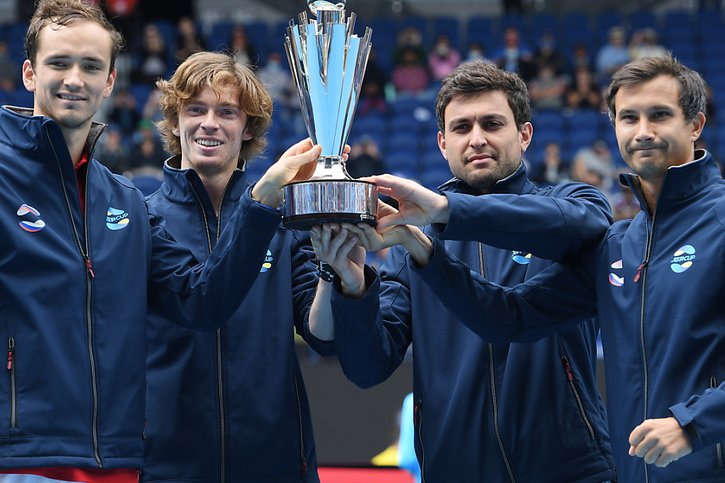 L'ATP Cup, gagnée par la Russie cette année, lancera la saison 2022 dès le 1er janvier © KEYSTONE/EPA AAP/DEAN LEWINS