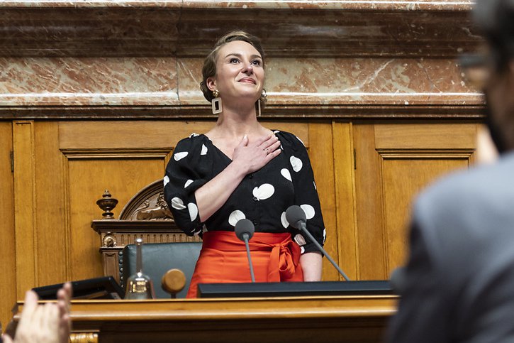 Irène Kälin est la nouvelle présidente du Conseil national. © KEYSTONE/ALESSANDRO DELLA VALLE