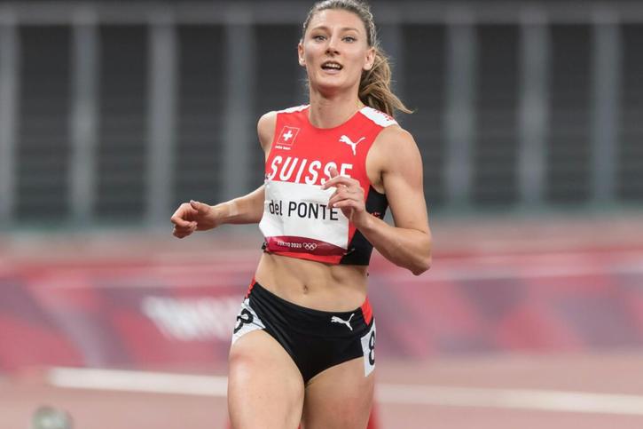Cinquième de la finale du 100 m à Tokyo: Ajla Del Ponte est la Suissesse la plus rapide de l'année. © Keystone/ULF SCHILLER