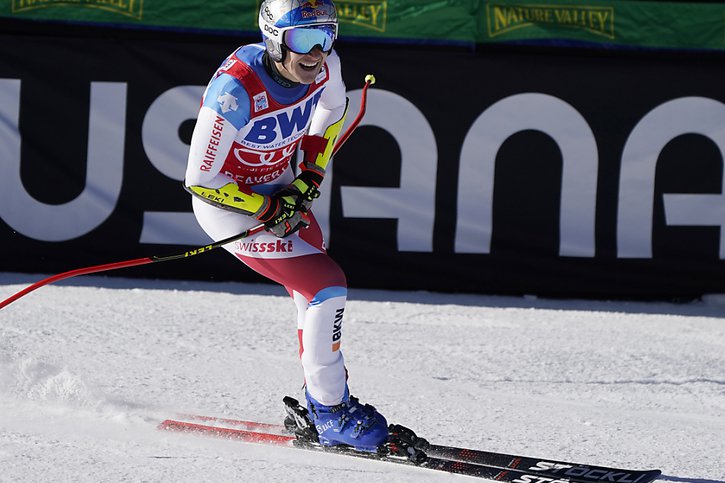 Marco Odermatt à 3 centièmes de sa 7e victoire en Coupe du monde © KEYSTONE/AP/Gregory Bull