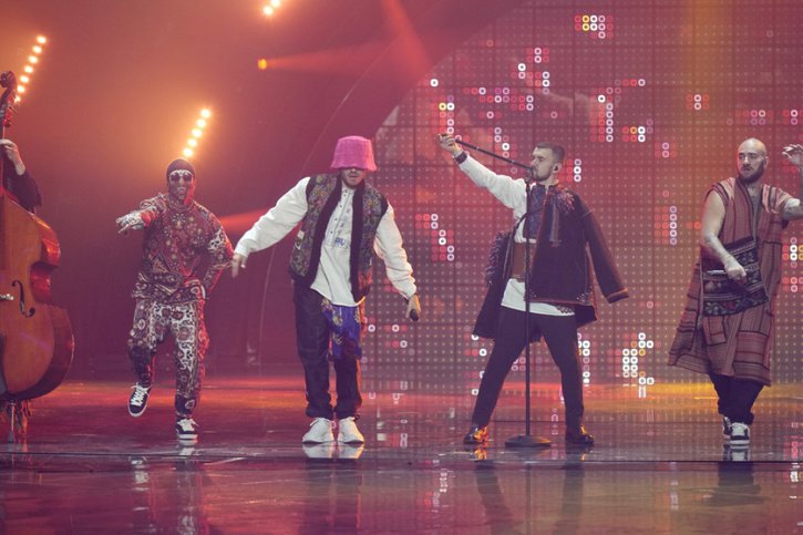 Avant la finale déjà, le groupe ukrainien Kalush Orchestra était donné favori. © Keystone/AP/LUCA BRUNO