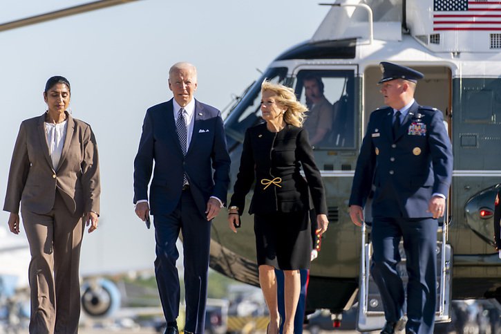 Le président américain Joe Biden a quitté mardi la Maison Blanche pour un déplacement de quelques heures à Buffalo. © KEYSTONE/AP/Andrew Harnik