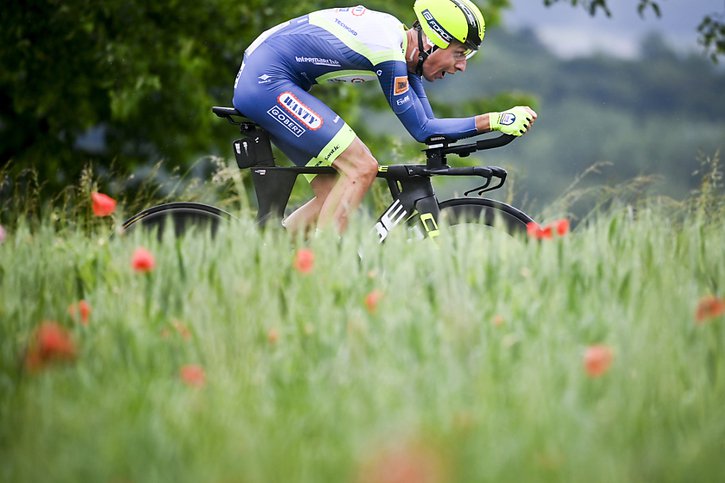 Jan Hirt (ici lors du Tour de Suisse) a remporté sa plus belle victoire mardi, en Italie. © KEYSTONE/GIAN EHRENZELLER