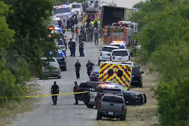 Les corps ont été retrouvés dans un camion à San Antonio. © KEYSTONE/AP/Eric Gay