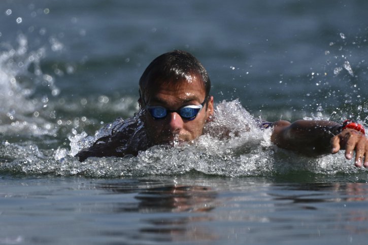 Gregorio Paltrinieri s'est paré d'or sur 10 km mercredi © KEYSTONE/AP