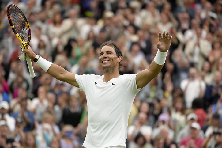 Rafael Nadal: la délivrance après la balle de match. © KEYSTONE/AP/Kirsty Wigglesworth