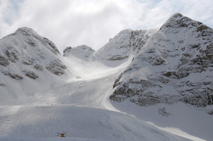 La chute de séracs s'est produite sur le glacier de la Marmolada, dans la région de Vénétie (archives). © KEYSTONE/AP/GUIDO BERNARD