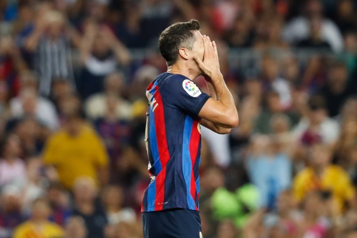 Robert Lewandowski et le Barça ont été contraints au nul © KEYSTONE/EPA/ANDREU DALMAU