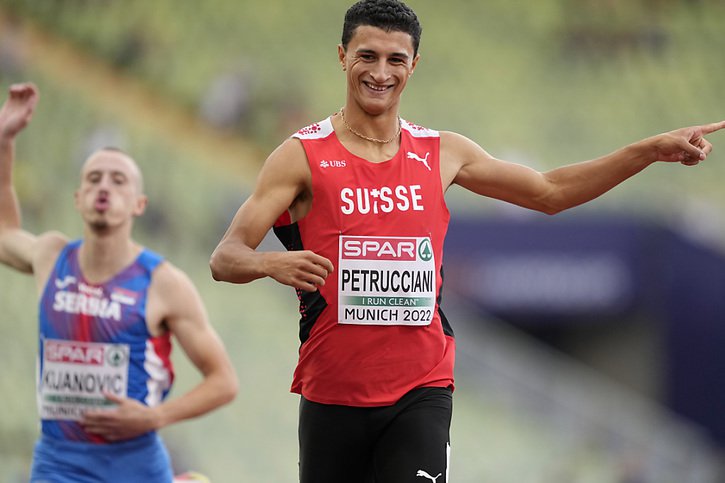 Ricky Petrucciani s'est qualifié pour la finale du 400 m des Européens, tout comme Lionel Spitz © KEYSTONE/AP/Martin Meissner
