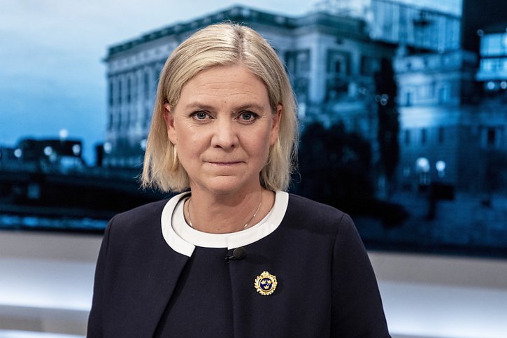 Le camp de la gauche mené par la Première ministre sociale-démocrate Magdalena Andersson obtiendrait un total compris entre 49,8% et 50,6%, contre 48,0% à 49,2% pour le total droite/extrême droite. © KEYSTONE/EPA/CHRISTINE OLSSON