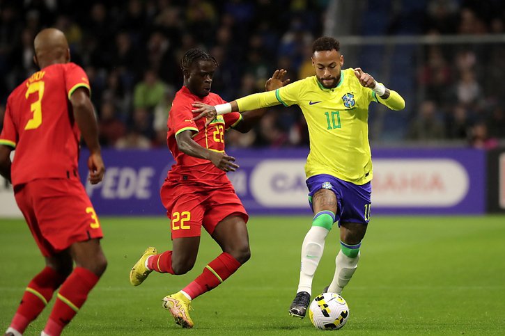 Neymar et le Brésil ont dominé le Ghana 3-0 vendredi © KEYSTONE/EPA/CHRISTOPHE PETIT TESSON