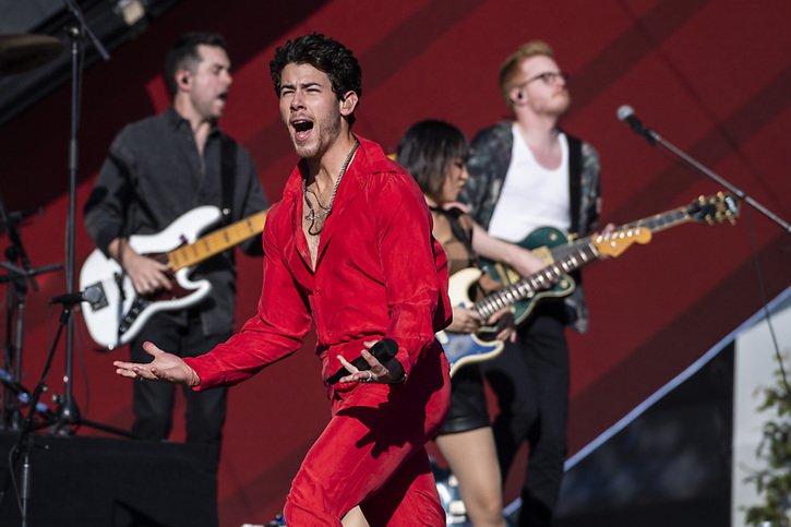 Les Jonas Brothers samedi soir lors de cet événement, qui se tient chaque année depuis dix ans à la fin de l'Assemblée générale de l'ONU, © KEYSTONE/AP/Brittainy Newman