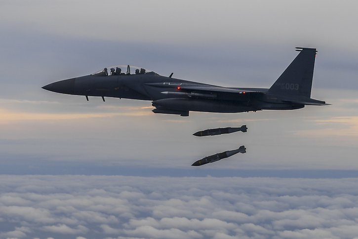 Mardi, des avions de combat sud-coréens et américains ont mené des exercices de frappe de précision. © KEYSTONE/AP