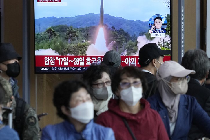 La Corée du Nord a procédé à de nombreux tirs de missiles ces dernières semaines (archives). © KEYSTONE/AP/Ahn Young-joon