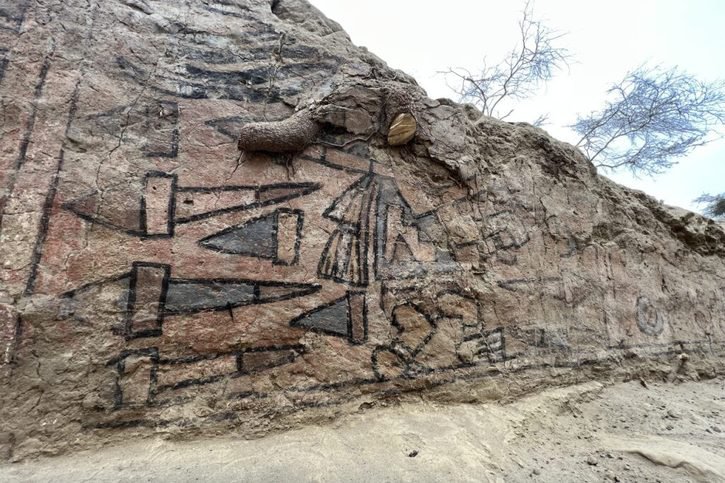 Détail de la fresque de la Huaca Pintada. © Sâm Ghavami/UNIFR