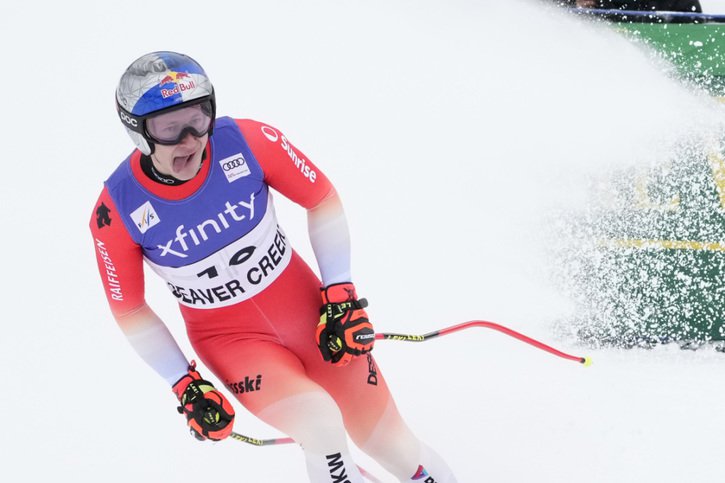 Marco Odermatt battu par Kilde lors de la descente de Beaver Creek © KEYSTONE/AP/Robert F. Bukaty