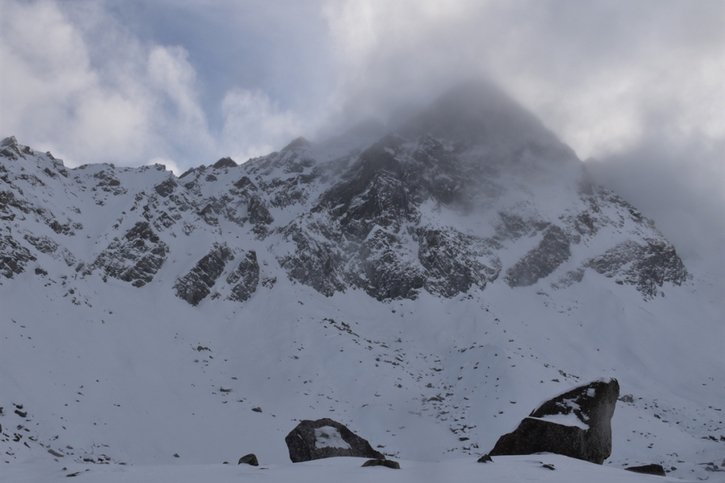 L'avalanche a surpris un groupe de quatre personnes qui avait entrepris l'ascension du Piz Radönt. © Police cantonale GR