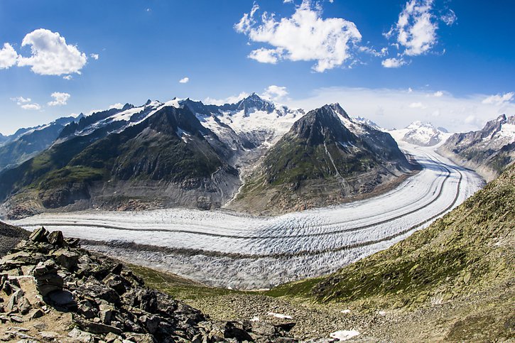 La Suisse, l'Allemagne et l'Autriche lancent un premier bulletin transnational sur l’état du climat dans les Alpes (image symbolique). © KEYSTONE/JEAN-CHRISTOPHE BOTT