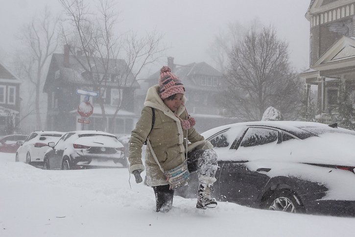 Le comté d'Erie, situé dans l'Etat de New York, a été particulièrement touché: au moins sept personnes y sont mortes à cause de la tempête. © KEYSTONE/EPA/JALEN WRIGHT