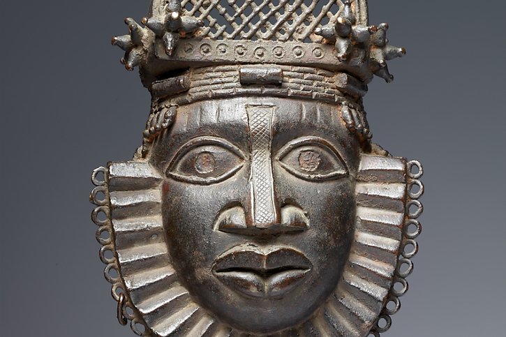 Ce masque a été pillé par l'armée coloniale britannique en 1897 dans le palais royal à Benin City. Il est actuellement conservé au Musée Rietberg à Zurich. © Musée Rietberg