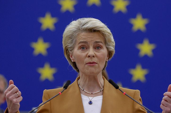 La Commission apportera une assistance humanitaire de 108 millions d'euros pour la Syrie, a indiqué Ursula von der Leyen (archives). © KEYSTONE/EPA/JULIEN WARNAND