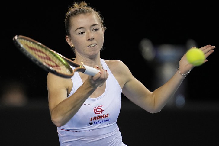 Simona Waltert s'est qualifiée pour la première fois dans le tableau principal d'un tournoi du Grand Chelem. © KEYSTONE/AP/KIN CHEUNG