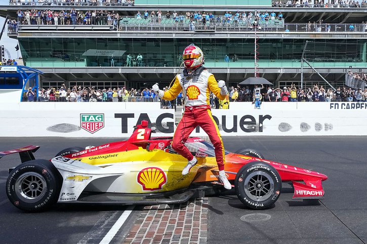 Josef Newgarden a profité de nombreux incidents de course dimanche à Indianapolis © KEYSTONE/AP/AJ Mast