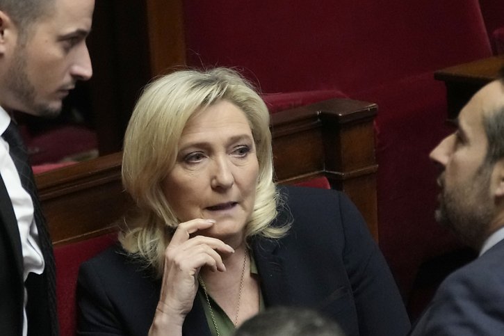 Marine Le Pen n'entend pas "passer son tour" pour la présidentielle de 2027 (archives). © KEYSTONE/AP/CHRISTOPHE ENA
