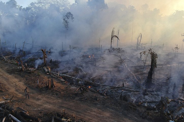 Le gouvernement du président Luiz Inacio Lula da Silva, en place depuis janvier 2023, s'est engagé à éradiquer d'ici à 2030 la déforestation illégale en Amazonie (image symbolique). © KEYSTONE/AP/EDMAR BARROS
